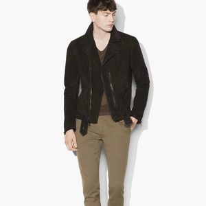 John varvatos collection suede biker jacket. 50